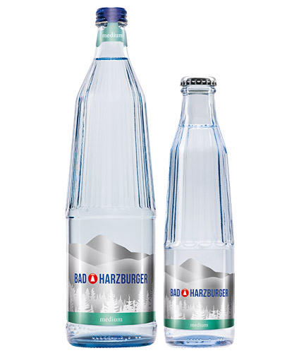 Glasflasche Gourmet Mineralwasser Medium