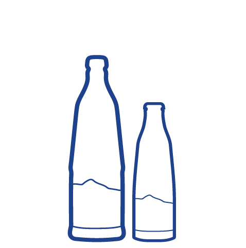 Icon Glasflasche Gourmet Mineralwasser Classic