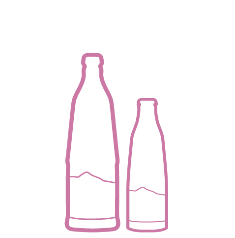 Icon Glasflasche Gourmet Mineralwasser Naturelle